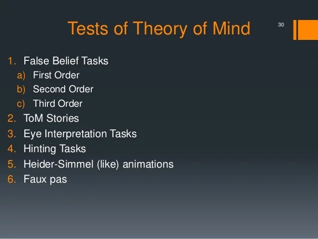 Theory of Mind Seminar presentation