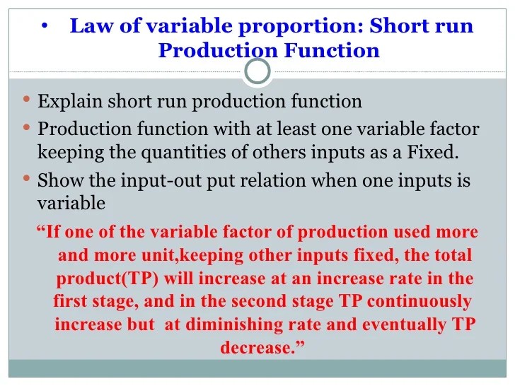 Theory of Production