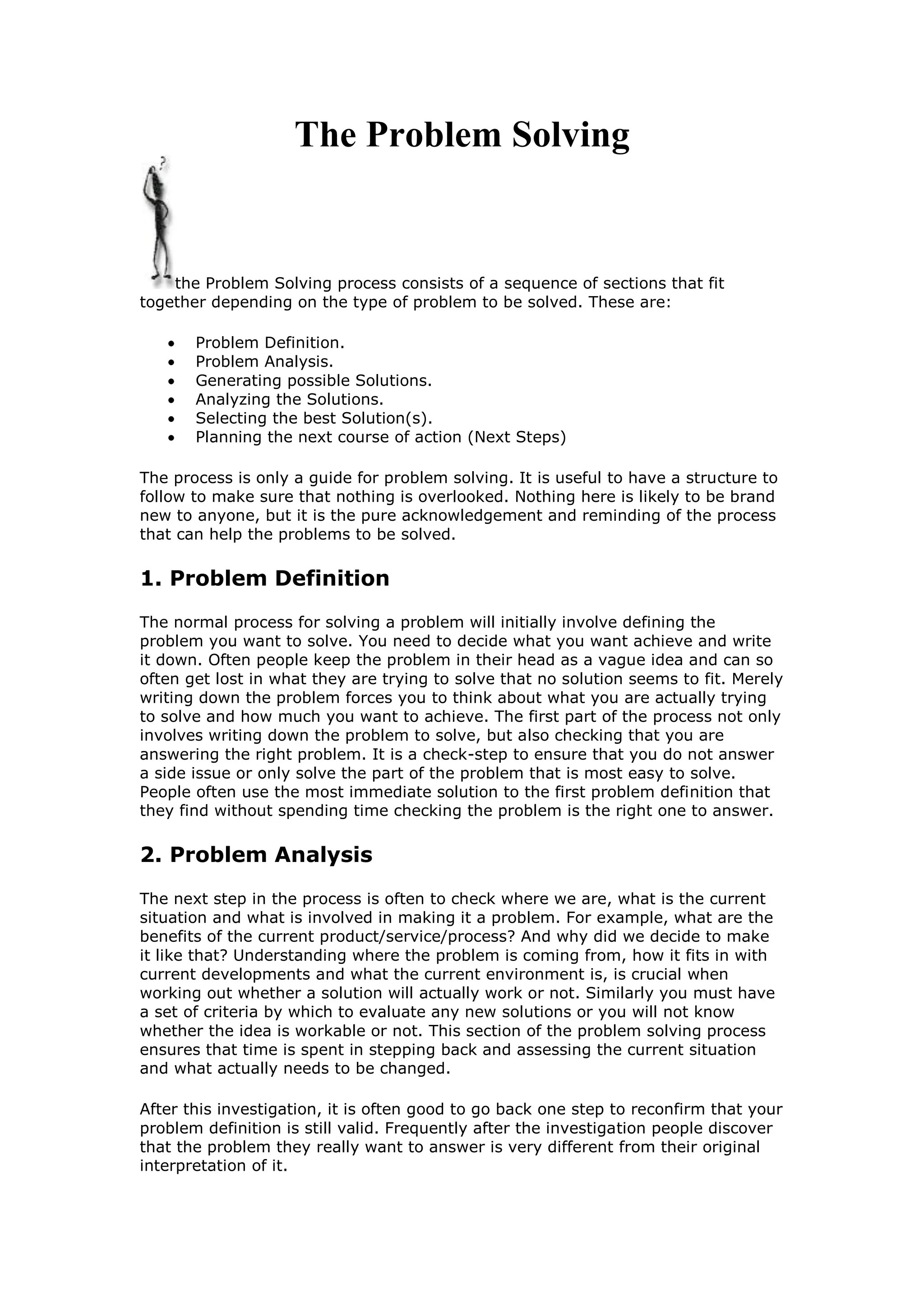 The problem solving DOCX