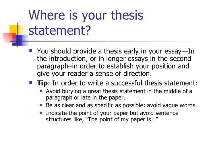 Thesis statement