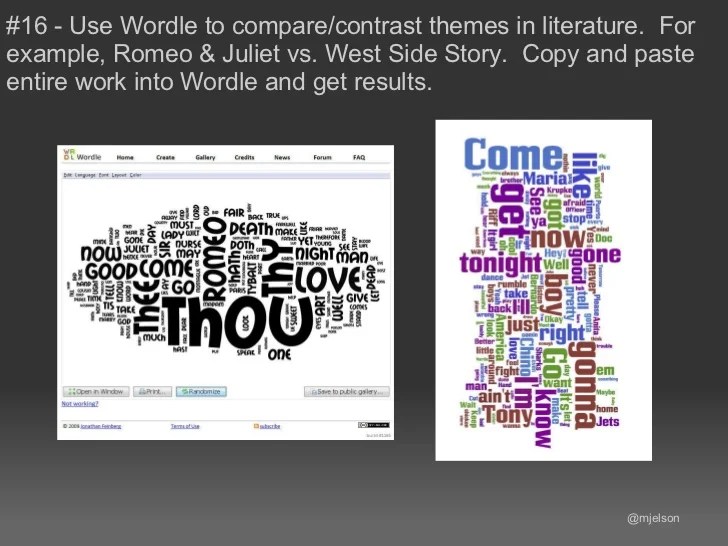 38 intersting ways to use Wordle in the classroom