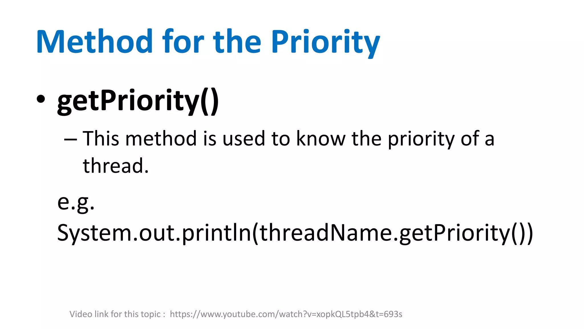 Thread priority in java PPT