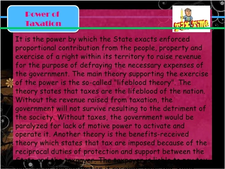 Three inherent powers of the state