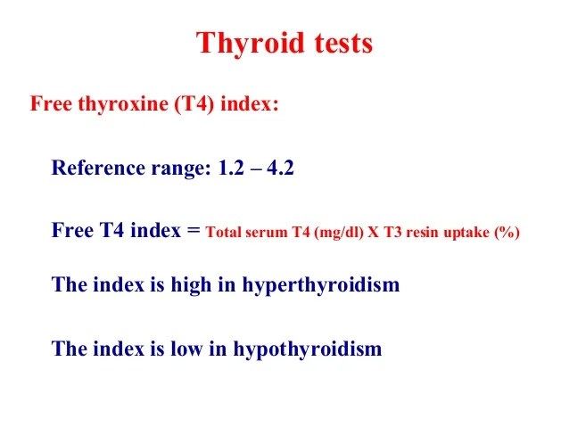 Thyroid function tests