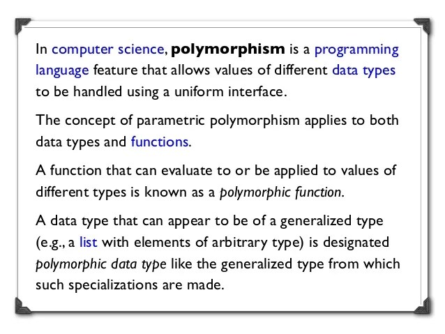 Ti1220 Lecture 7 Polymorphism