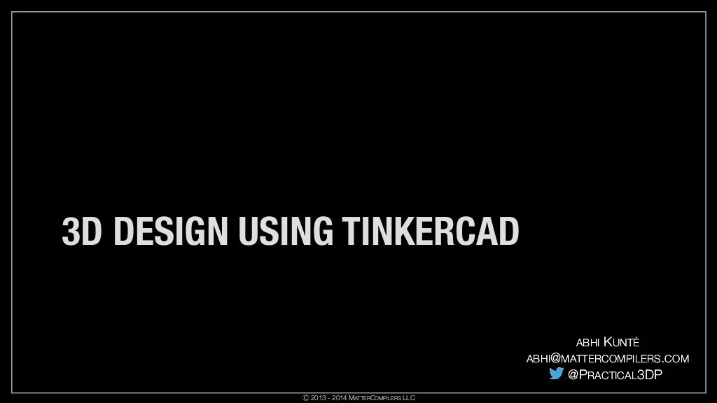 Tinkercad tutorial pdf