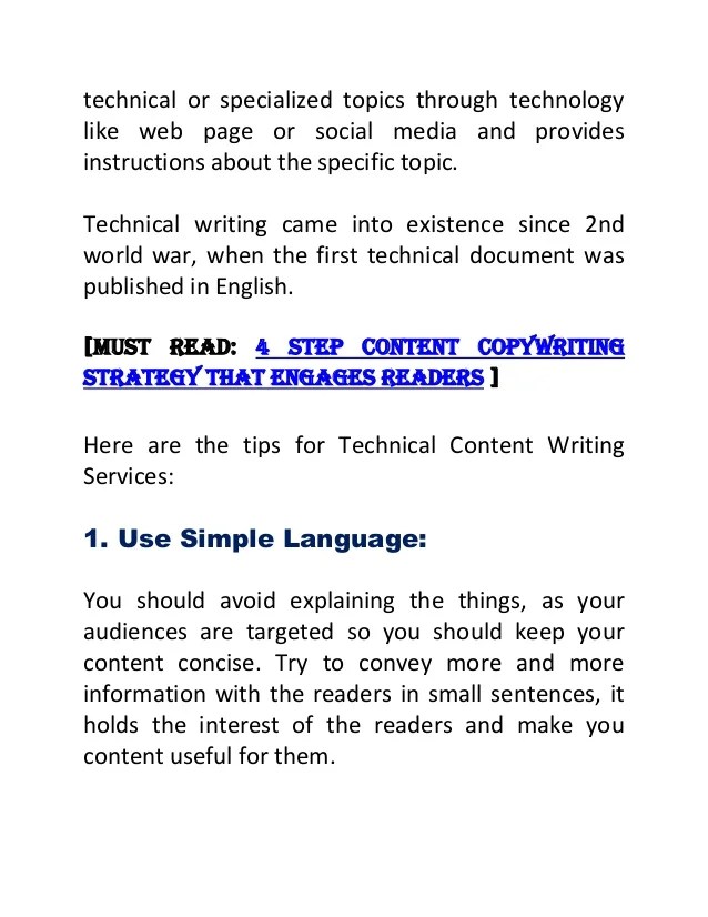 Tips For Effective Technical Content Writing