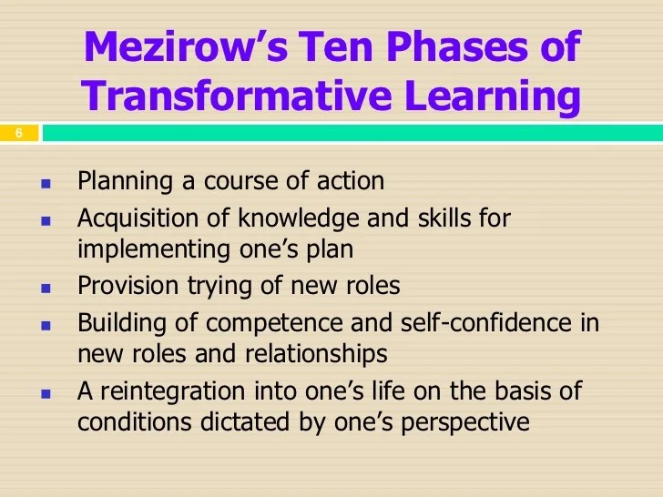 Introduction to Transformative Learning