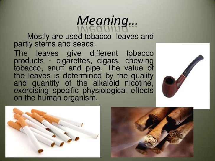 Tobacco origin, meaning and distribution