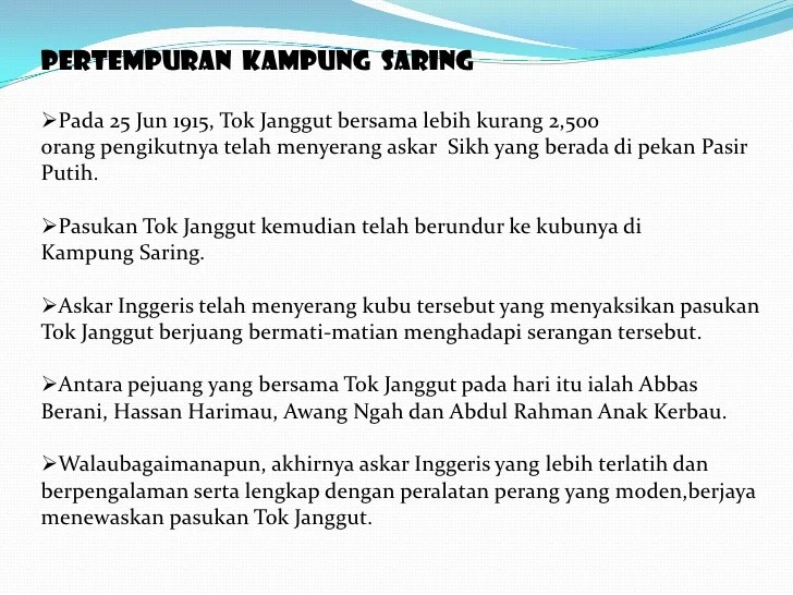 Kerja Kursus Sejarah Tok Janggut dojoaki