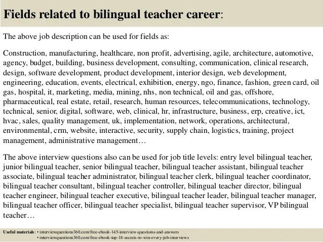 Top 10 bilingual teacher interview questions and answers