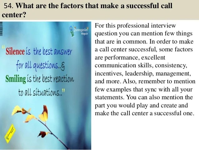 Call Center What Are The Questions In Call Center Interview