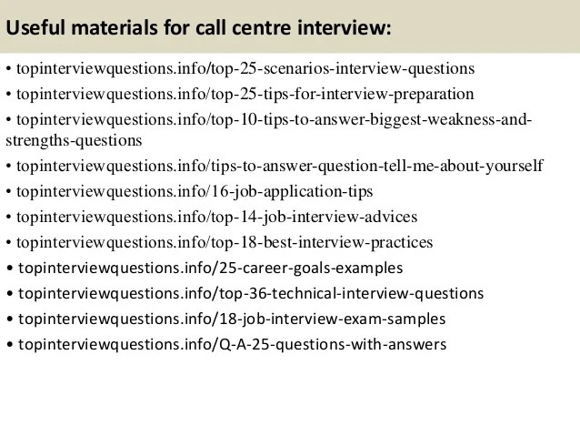 Top 10 call centre interview questions and answers