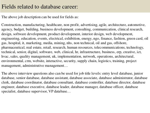 Top 10 database interview questions and answers