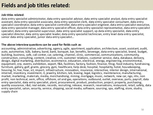 Top 36 data entry specialist interview questions and answers