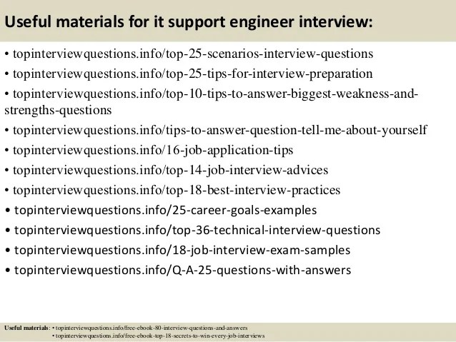 Top 10 it support engineer interview questions and answers