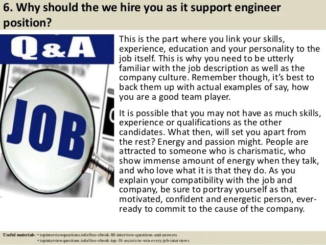 Top 10 it support engineer interview questions and answers