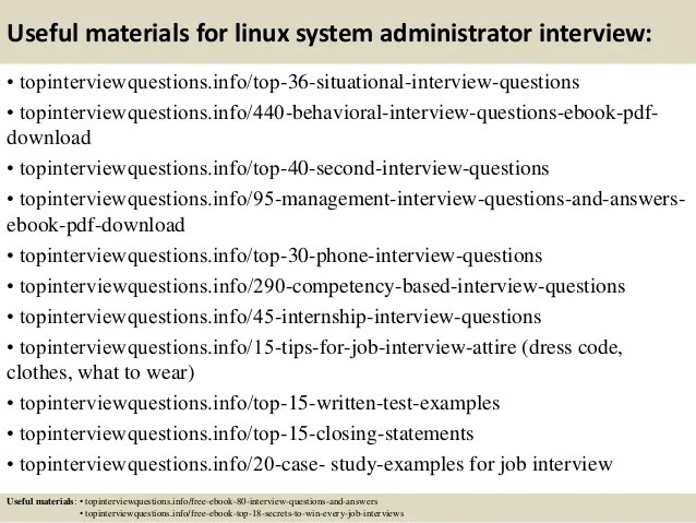 Top 10 linux system administrator interview questions and answers