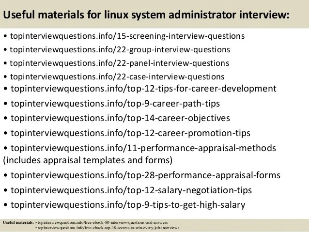 Top 10 linux system administrator interview questions and answers