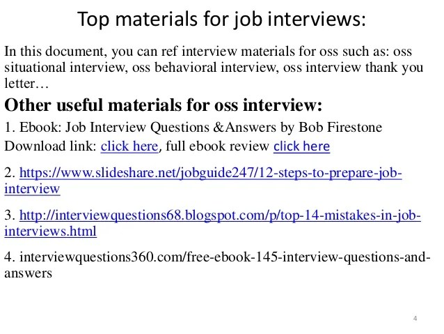 Top 36 oss interview questions with answers pdf