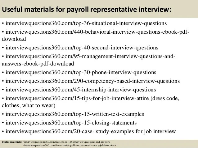 23 Payroll Interview Questions & Answers The Insider's.