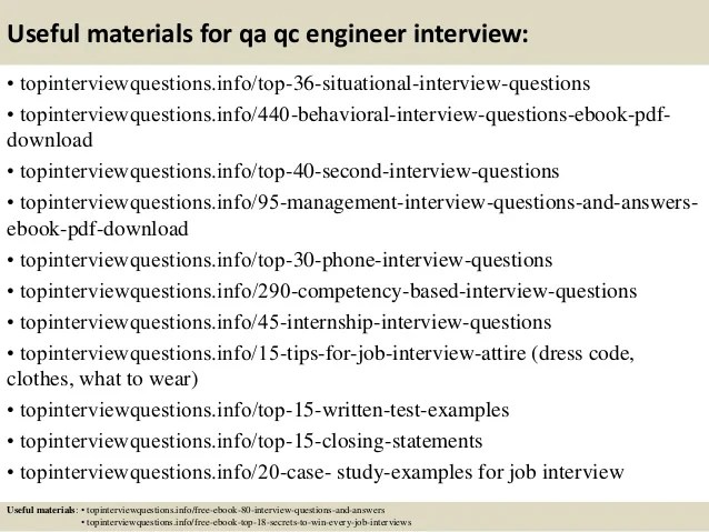 Top 10 qa qc engineer interview questions and answ