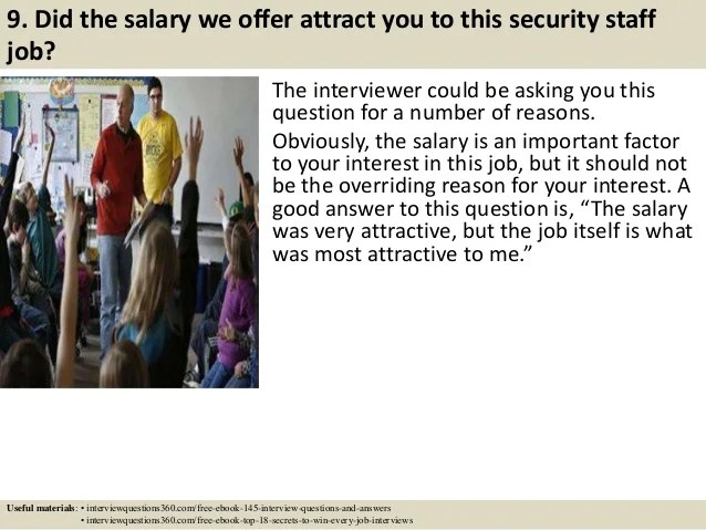 Top 10 security staff interview questions and answers