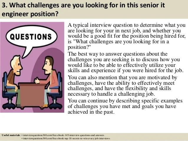 Top 10 senior it engineer interview questions and answers