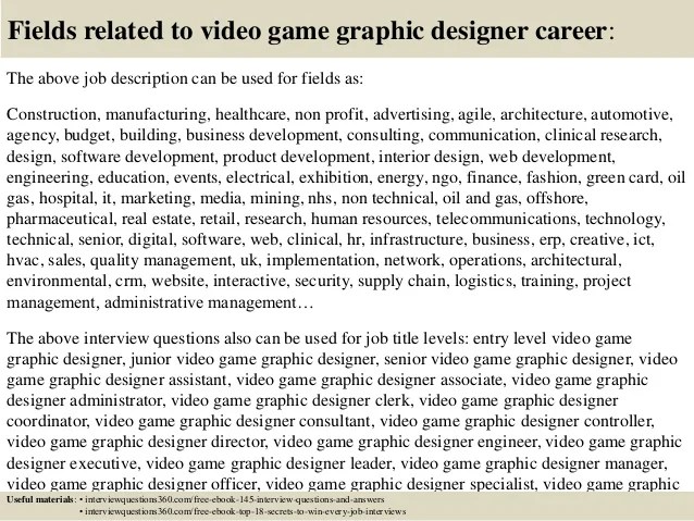 Top 10 video game graphic designer interview questions and answers