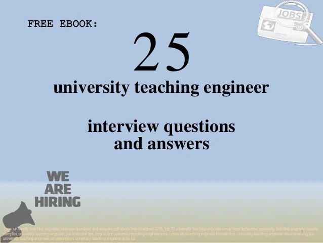 Top 25 university teaching engineer interview questions and answers p…
