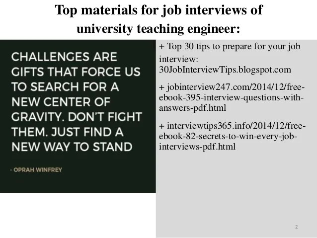 Top 25 university teaching engineer interview questions and answers p…