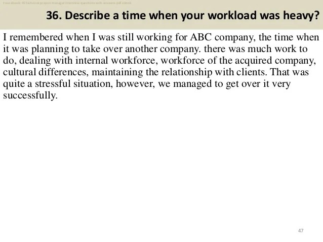 Top 40 technical project manager interview questions and answers pdf