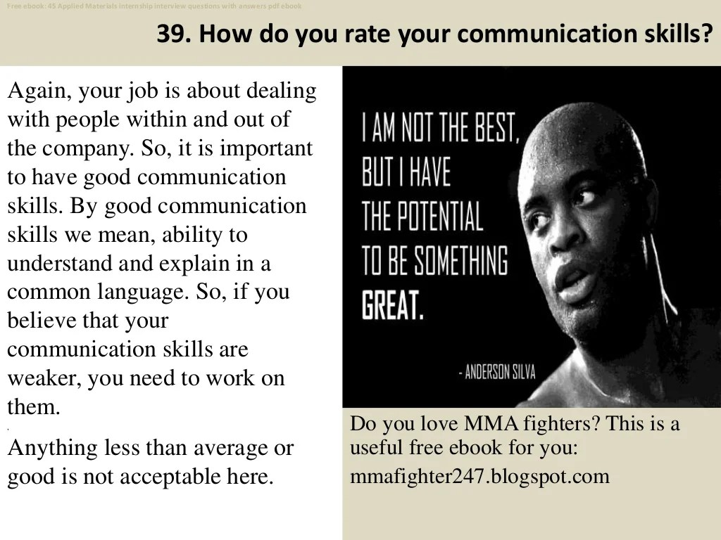 Top 45 applied materials internship interview questions