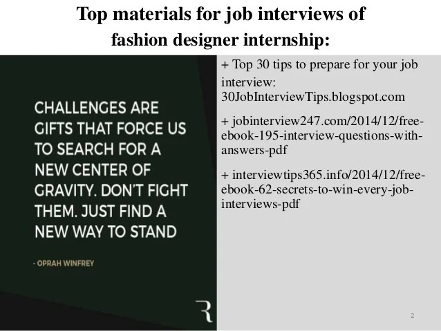 Top 45 fashion designer internship interview questions and answers pdf
