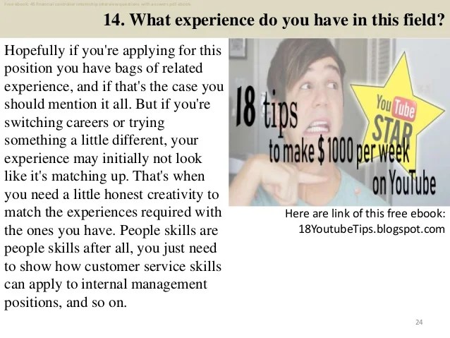 Top 45 financial controller internship interview questions and answer…