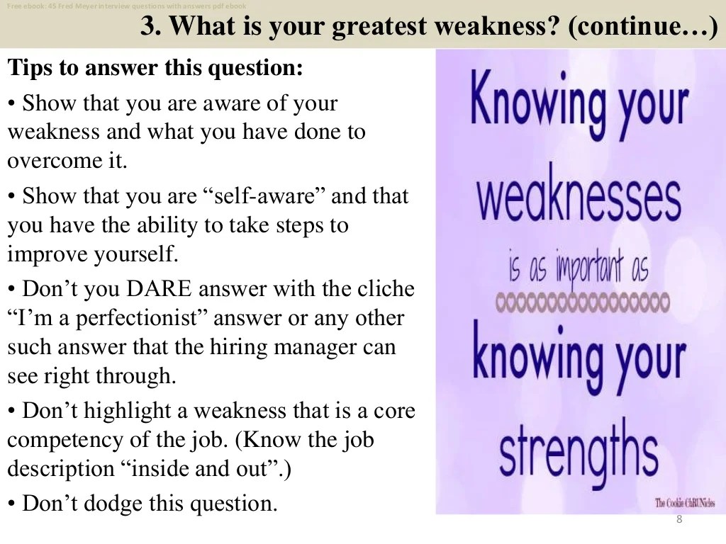 Top 45 fred meyer interview questions and answers pdf