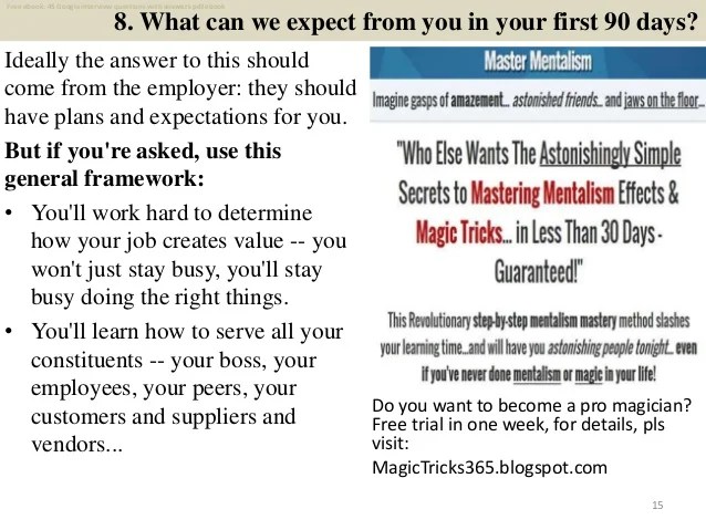 Top 45 google interview questions and answers pdf
