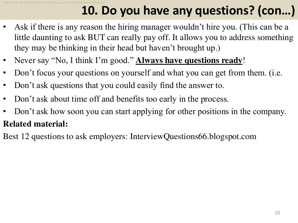 Top 45 target optical interview questions and answers pdf(029)