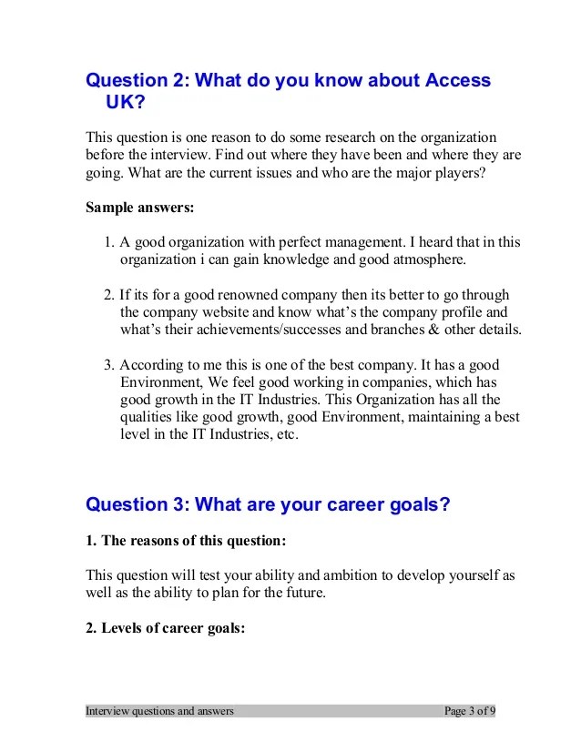 Top 7 access uk interview questions and answers