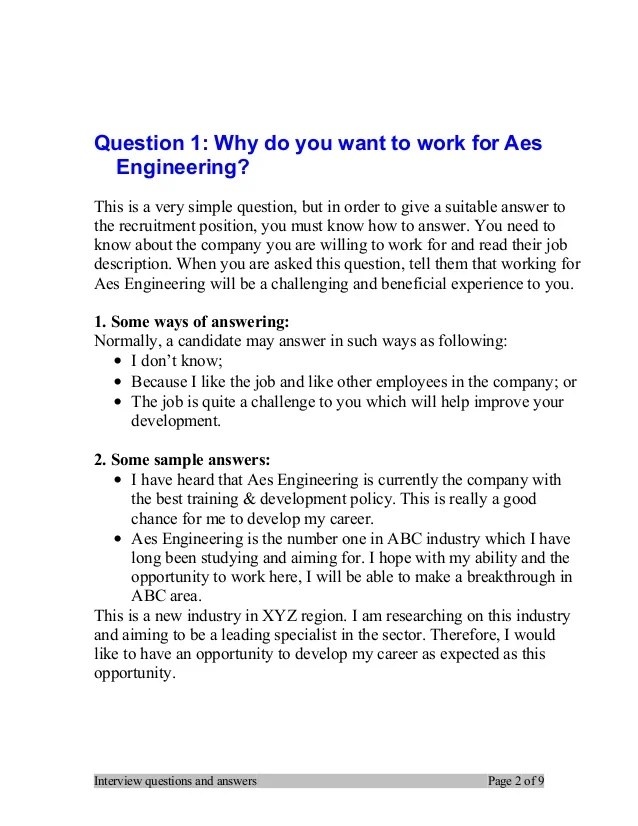 Top 7 aes engineering interview questions and answers