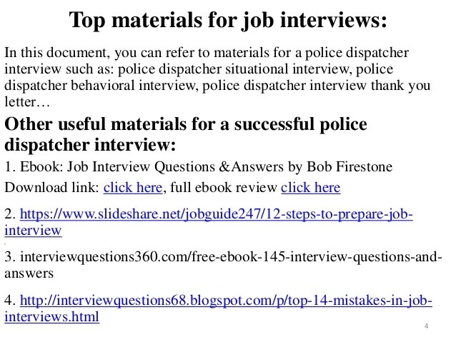 Top 20 police dispatcher interview questions answers