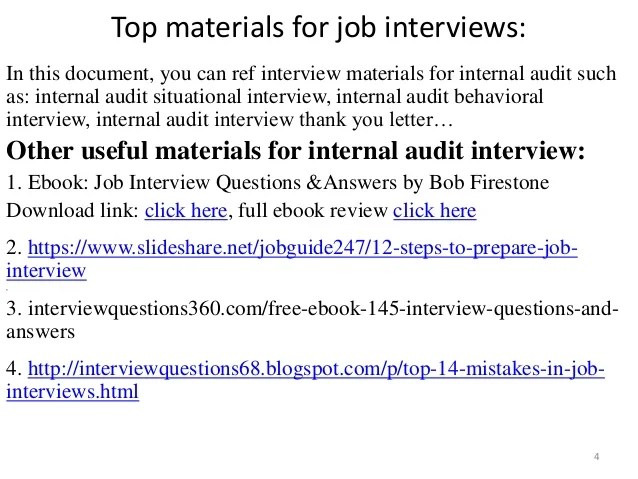 Top 25 internal audit interview questions answers pdf