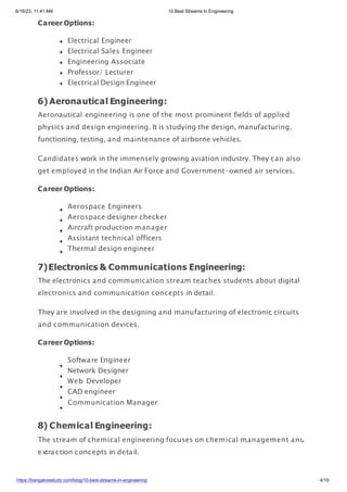 Different Types of Streams In Engineering | PDF