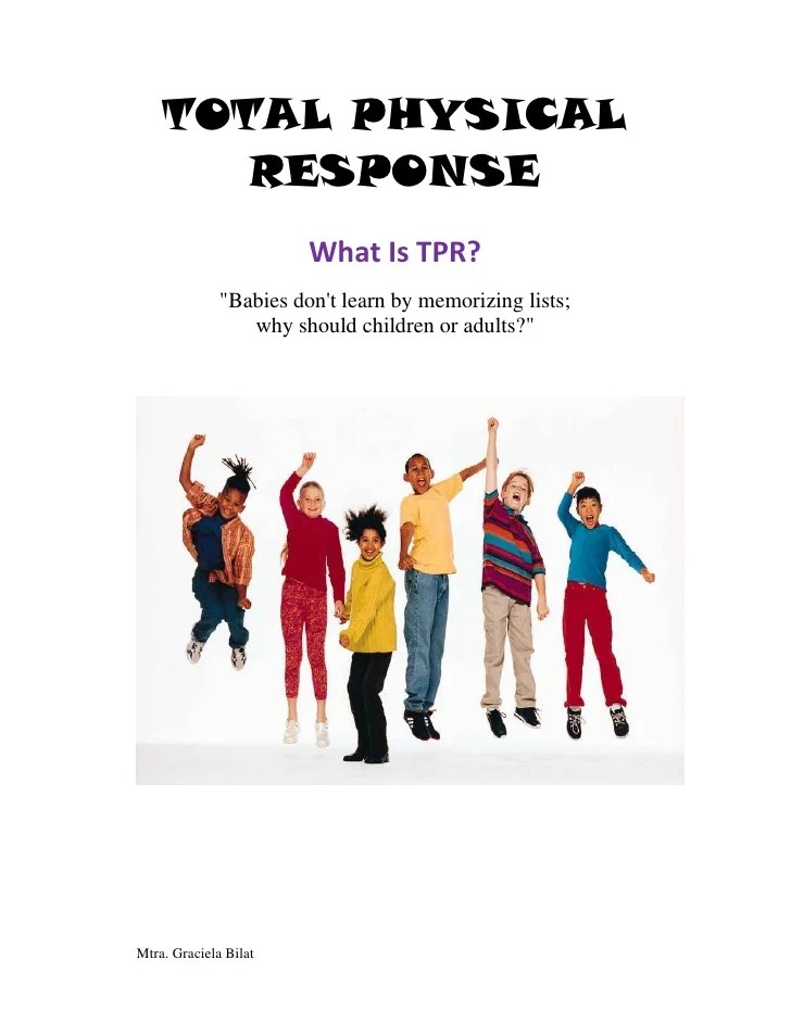 What Is Total Physical Response