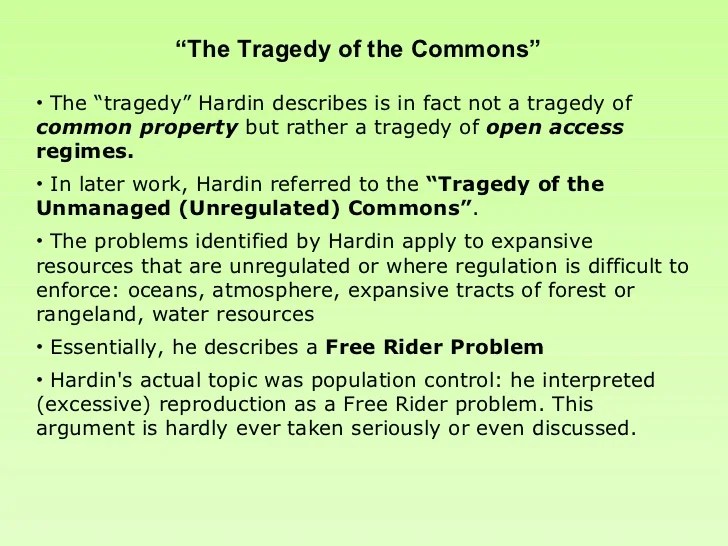 Tragedy of the Commons