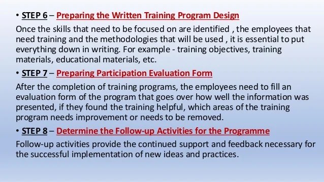 Training & Development Designing a training program key factors, Training & Development Designing a training program key factors,