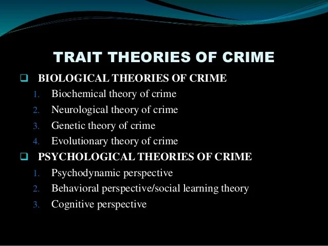 Trait theory