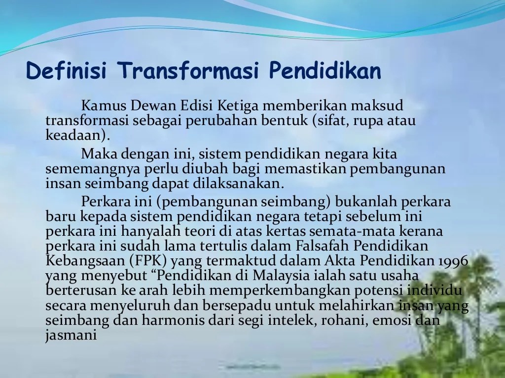 Transformasi pendidikan