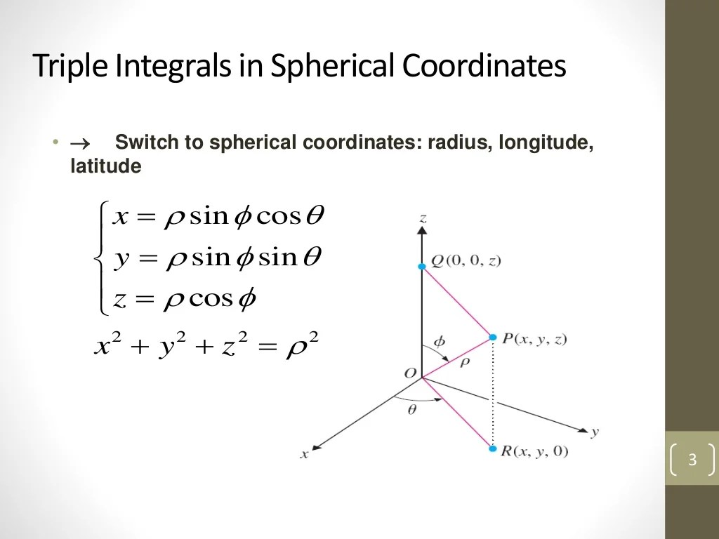 Triple integrals in spherical coordinates