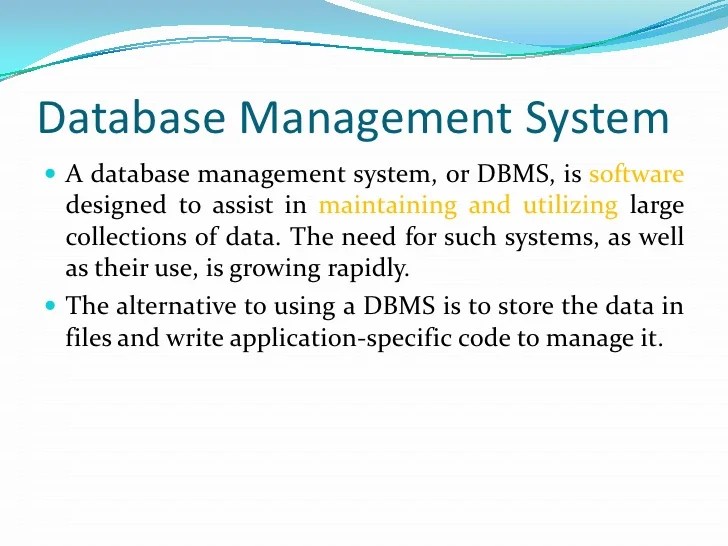 Tutorial On Database Management System